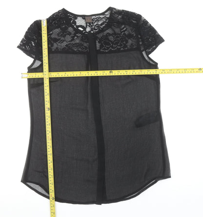 Womens UK Size 10 s.Oliver Black Blouse Blouse