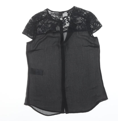 Womens UK Size 10 s.Oliver Black Blouse Blouse