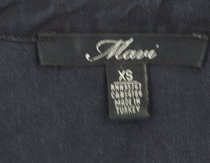 Womens UK Size XS Mavi Blue Tunic Blouse