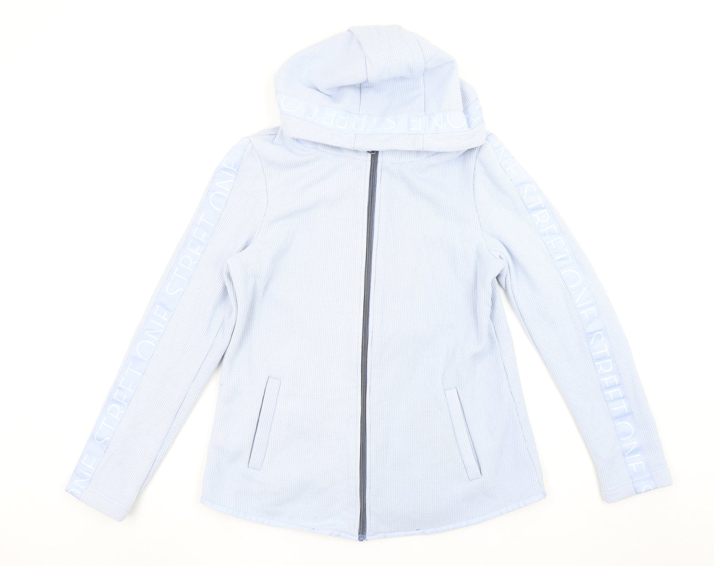 Womens UK Size 10 Street One Blue Full Zip Hoodie