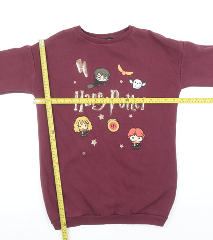 Primark Girls Red Harry Potter Fleece Sweatshirt 13-14 Years Pullover Jumper