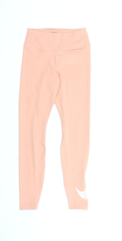 Womens UK Size XS Nike Slim Fit Leggings Pink Leggings