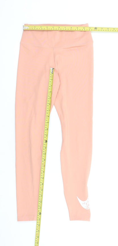 Womens UK Size XS Nike Slim Fit Leggings Pink Leggings