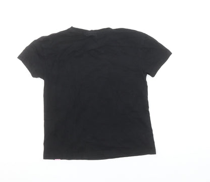 Girls UK Size 8-9 Years Barbie Black Basic T-Shirt