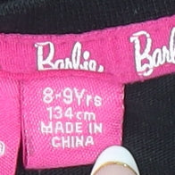 Girls UK Size 8-9 Years Barbie Black Basic T-Shirt