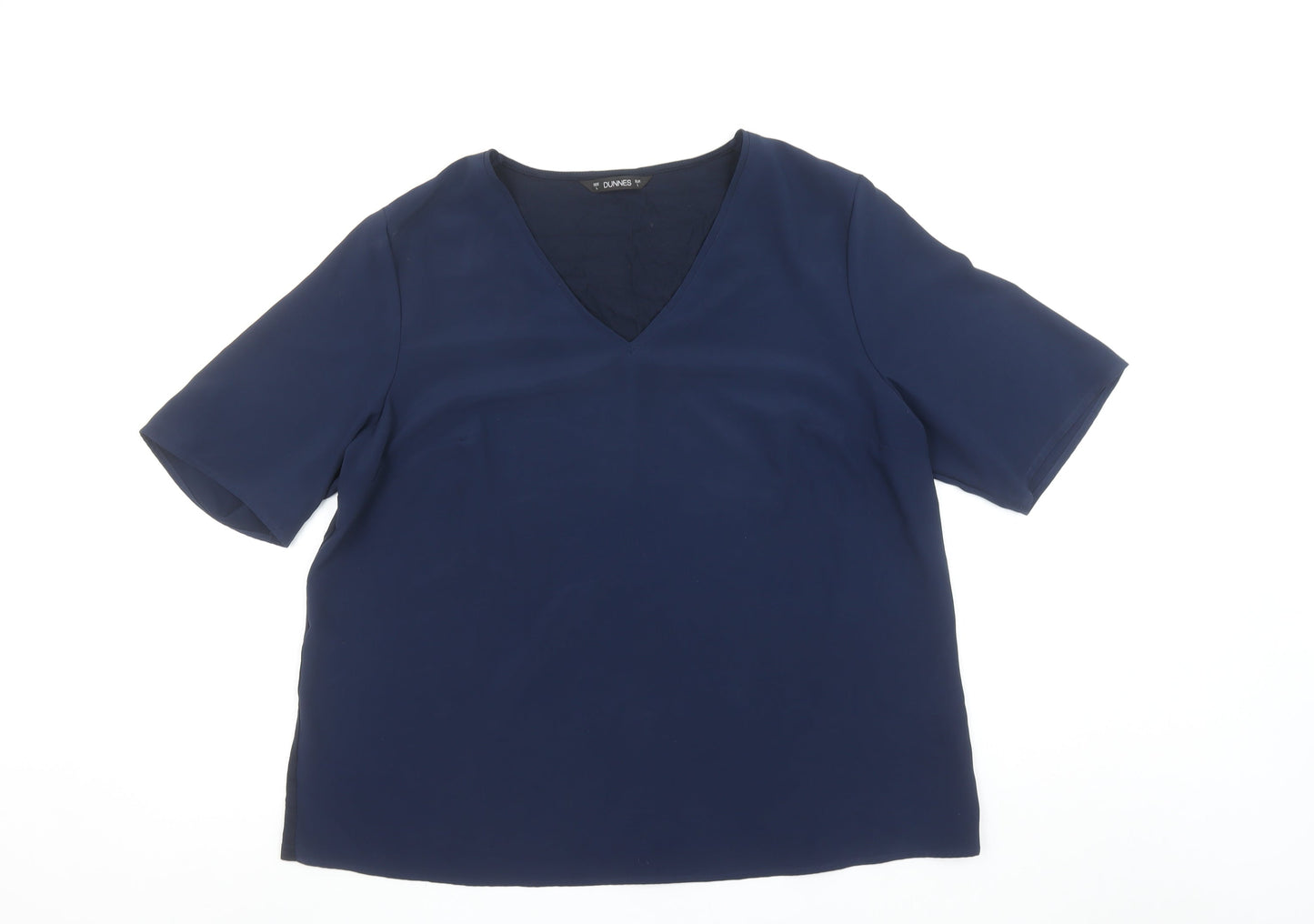 Womens UK Size 16 Dunnes Blue Basic Blouse
