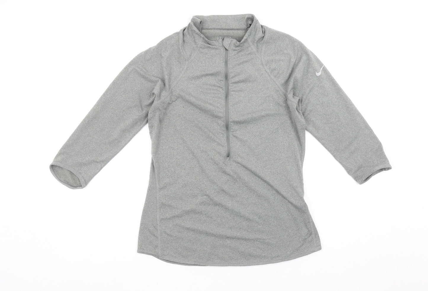 Nike Women's Grey Dri-FIT 1/4 Zip Training Top Size M