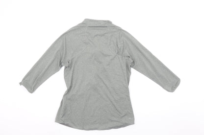 Nike Women's Grey Dri-FIT 1/4 Zip Training Top Size M