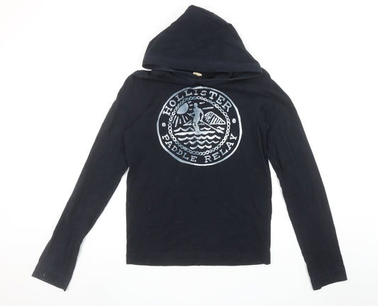 Mens UK Size S Hollister Black Pullover Hoodie