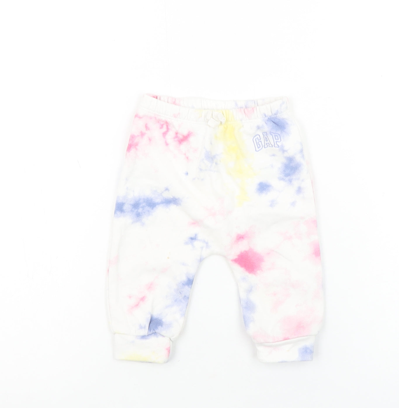 GAP Baby Unisex Multicoloured Tie Dye Jogger Trousers 3-6 Months Cotton Blend