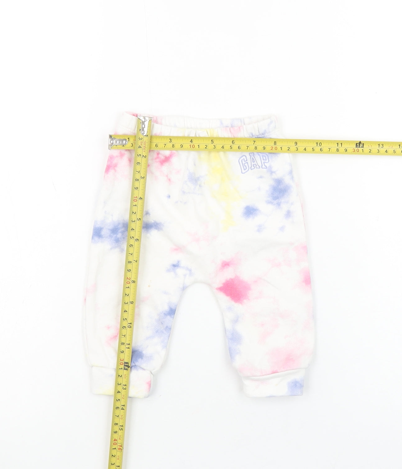 GAP Baby Unisex Multicoloured Tie Dye Jogger Trousers 3-6 Months Cotton Blend