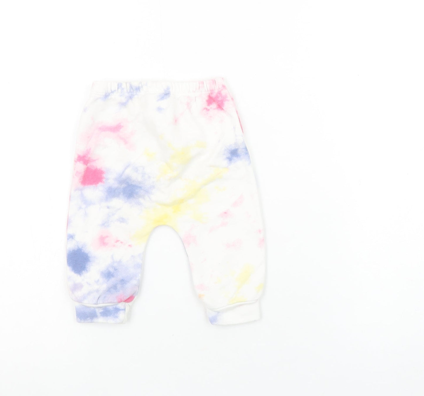 GAP Baby Unisex Multicoloured Tie Dye Jogger Trousers 3-6 Months Cotton Blend