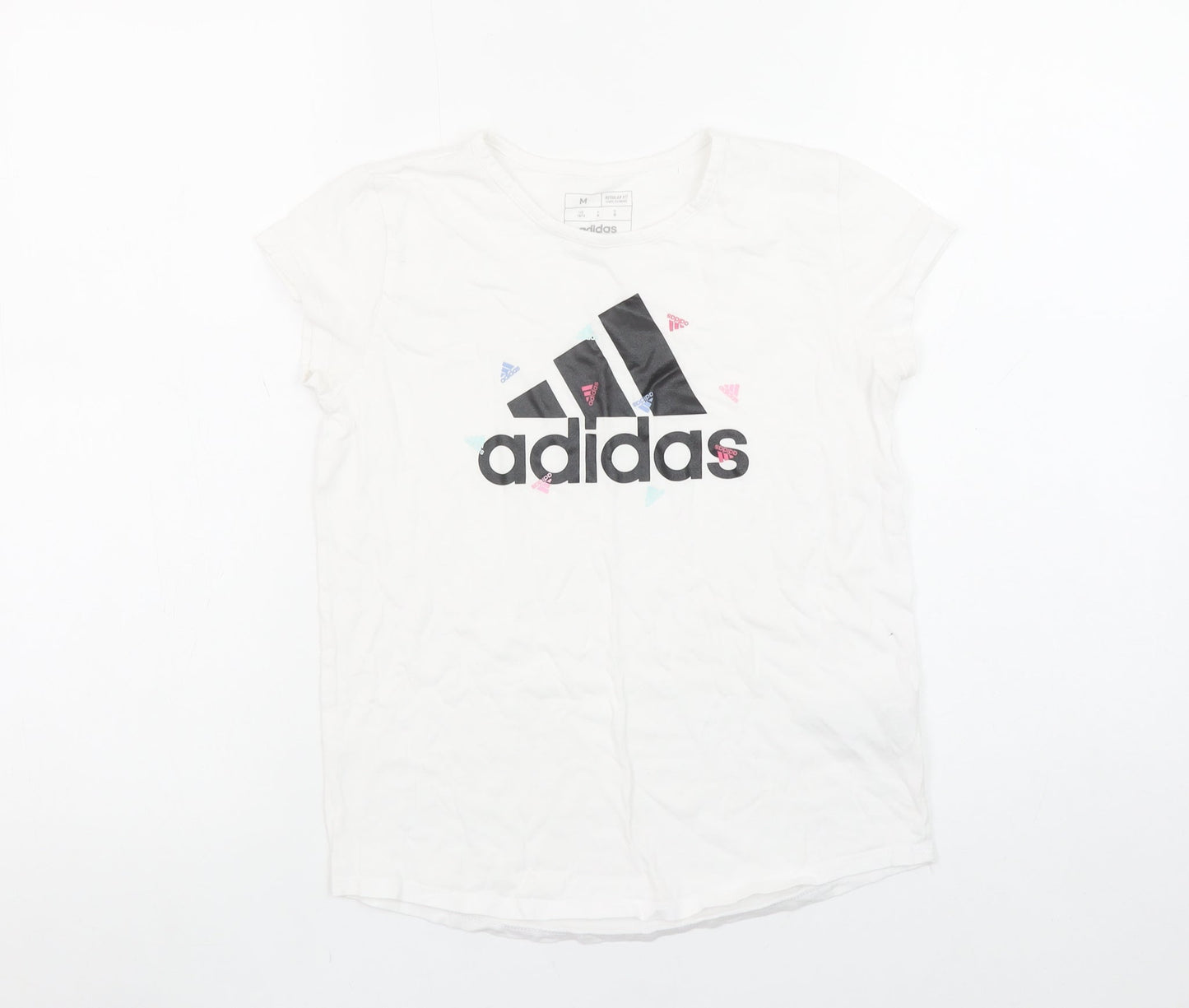 Girls UK Size 12 Years adidas White Basic T-Shirt