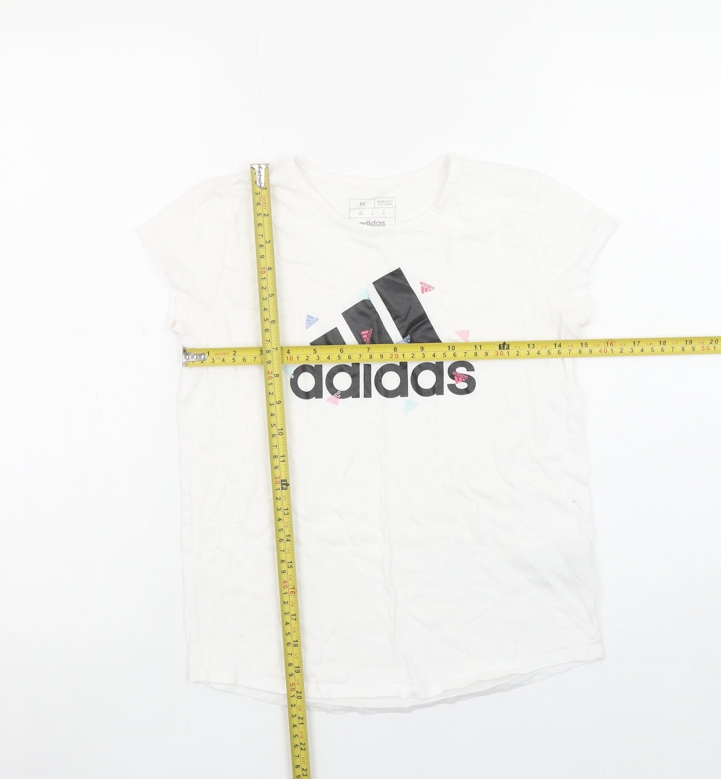 Girls UK Size 12 Years adidas White Basic T-Shirt
