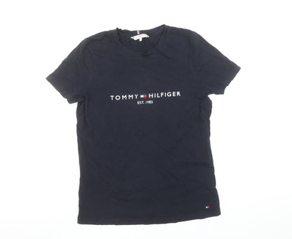 Tommy Hilfiger Men's Navy Blue XS Classic Logo Crew Neck T-Shirt