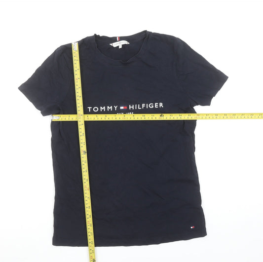 Tommy Hilfiger Men's Navy Blue XS Classic Logo Crew Neck T-Shirt