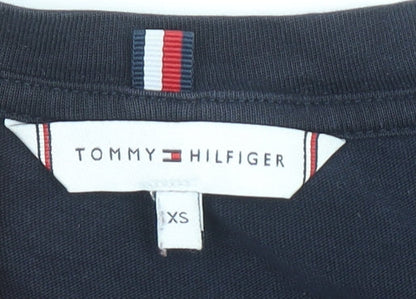 Tommy Hilfiger Men's Navy Blue XS Classic Logo Crew Neck T-Shirt