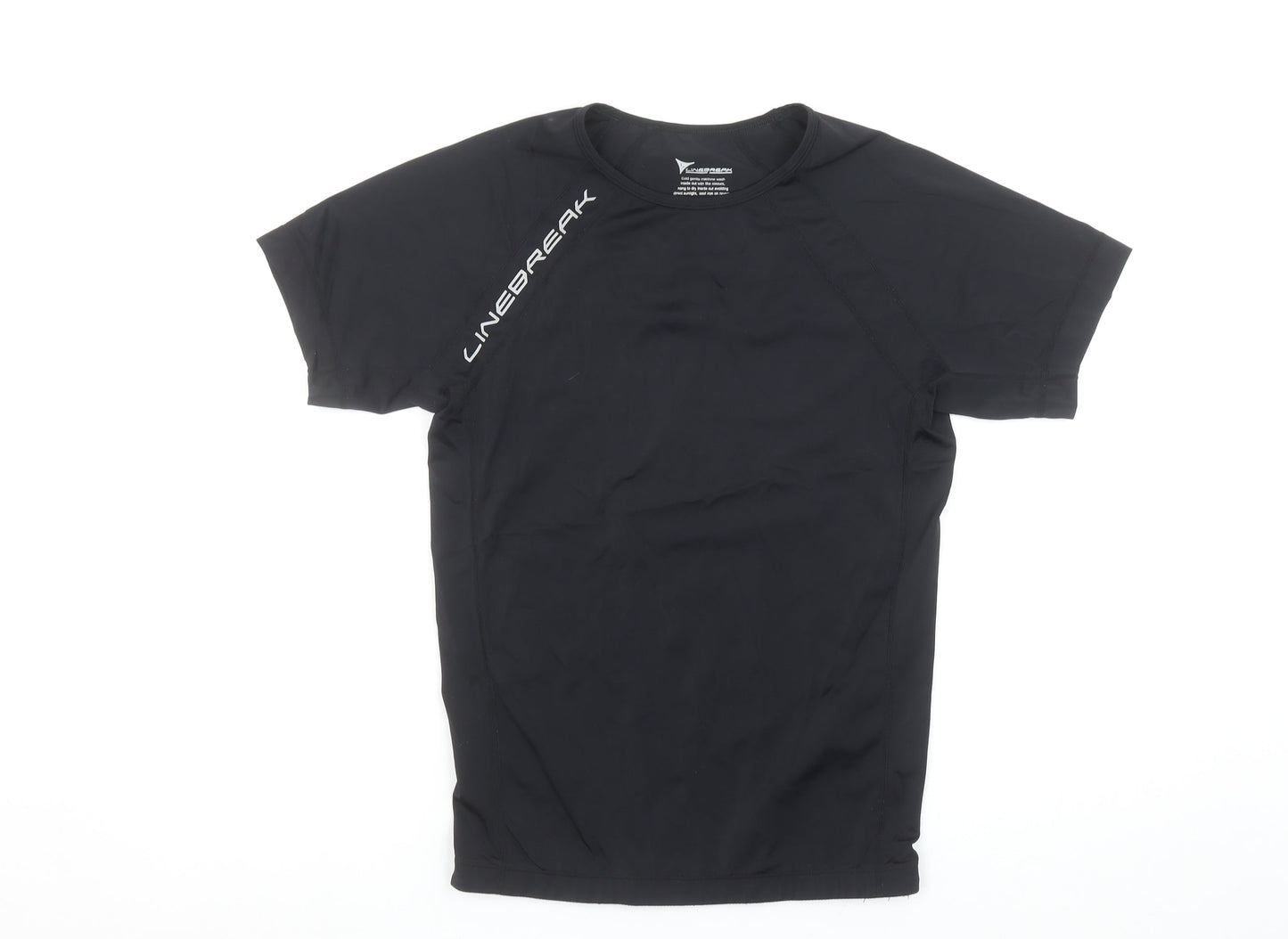 Mens UK Size L Linebreak Black Gym & Training Running & Jogging Football T-Shirt