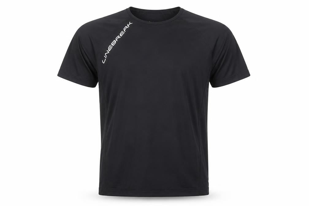 Mens UK Size L Linebreak Black Gym & Training Running & Jogging Football T-Shirt