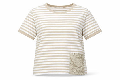 Womens UK Size 10 Féria Beige Basic T-Shirt