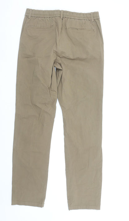 Denim Co. Men's Beige Jogger Trousers Size M Elastic Waist Casual