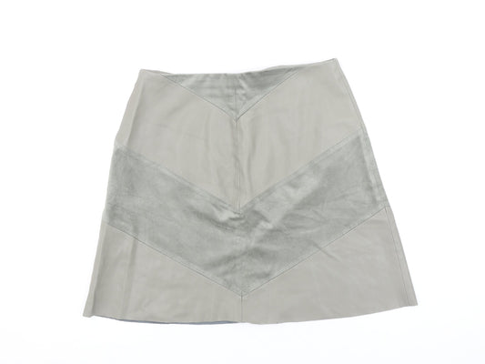 Womens UK Size S Zara A-Line Faux Leather Skirt