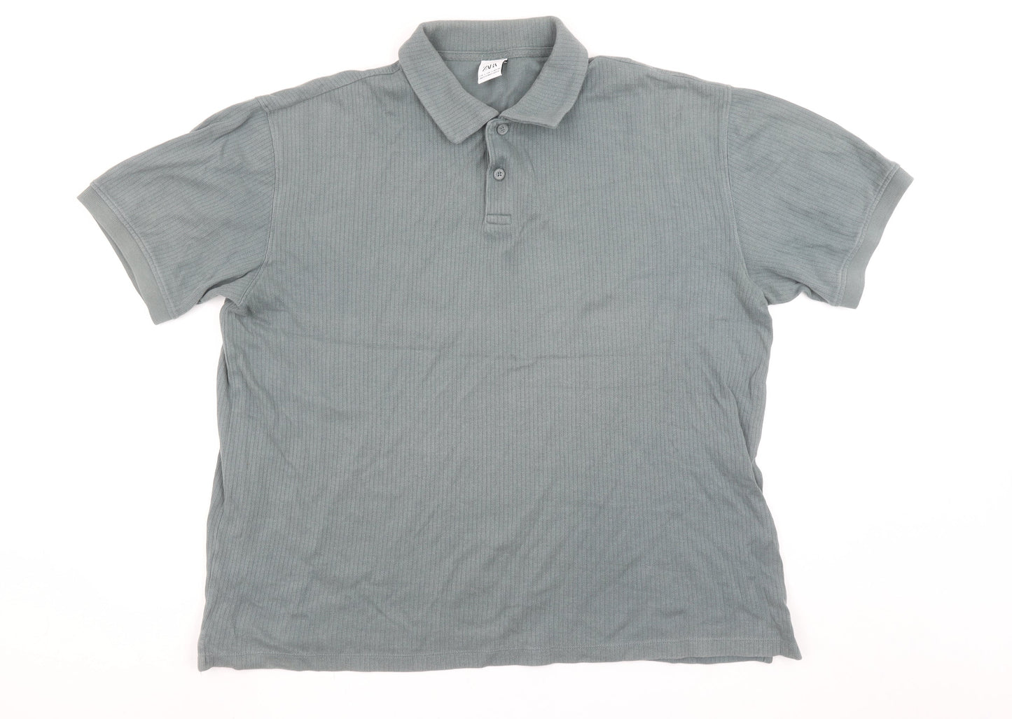 Mens UK Size L Zara Cotton Polo Shirt