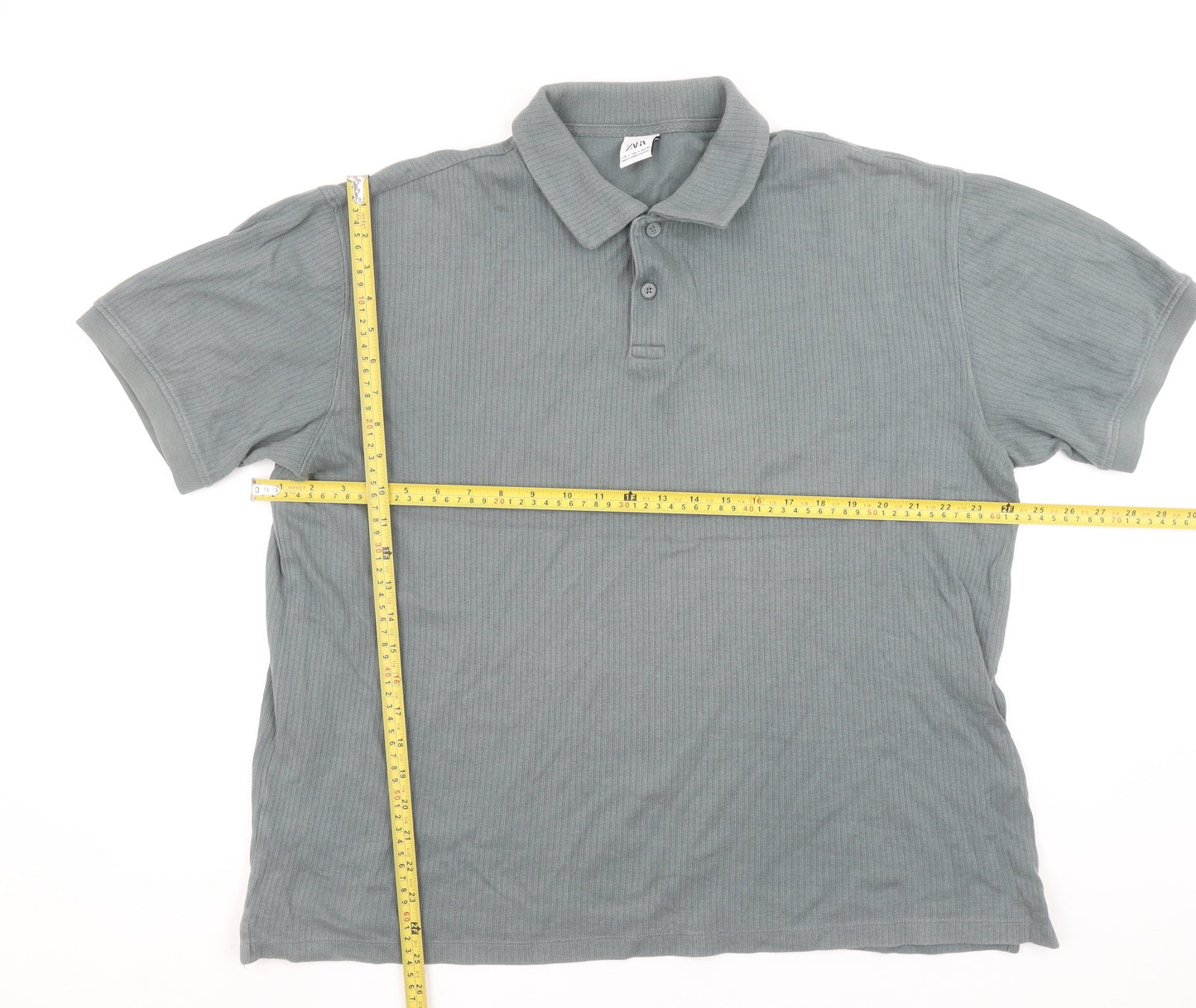 Mens UK Size L Zara Cotton Polo Shirt