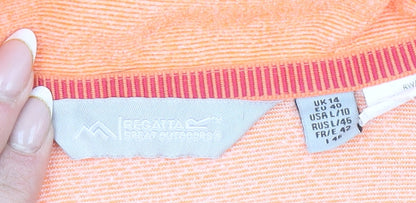Regatta Women’s Orange 1/4 Zip Pullover Fleece UK14 Polyester Outdoor Top