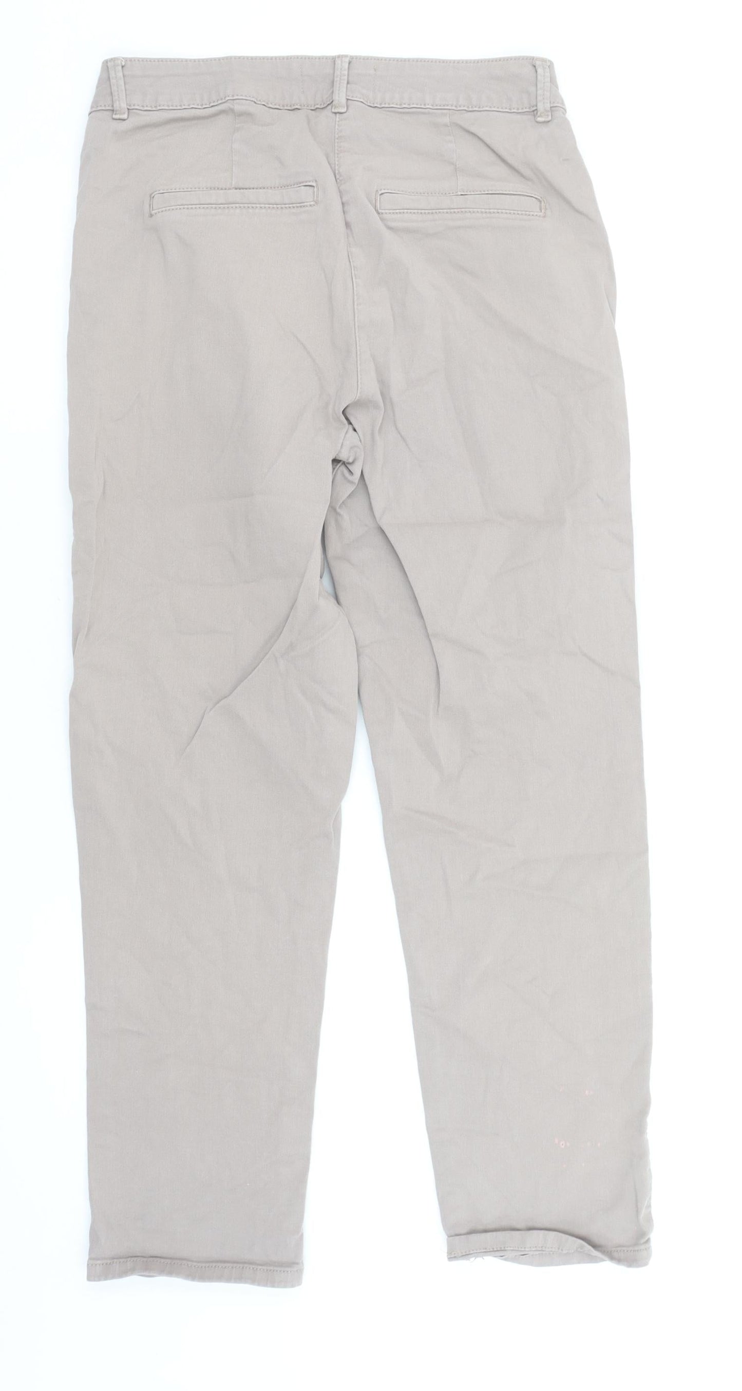 Primark Women’s Beige Straight Jeans Size 10 Regular Fit Zip Button