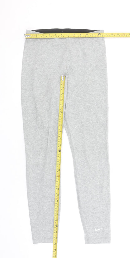 Nike Women Grey Slim Fit Activewear Leggings Size M