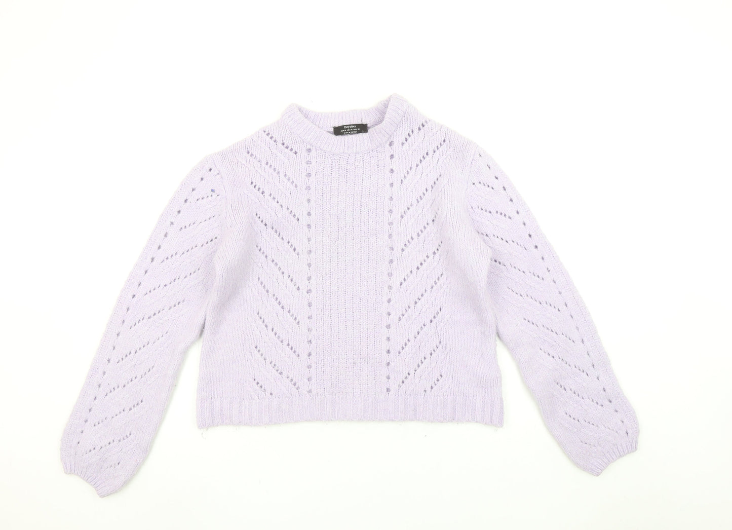 Womens UK Size 12 Bershka Purple Pullover Jumper