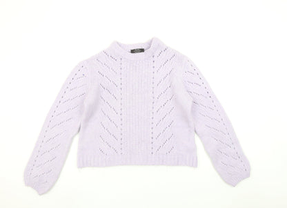Womens UK Size 12 Bershka Purple Pullover Jumper