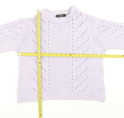 Womens UK Size 12 Bershka Purple Pullover Jumper