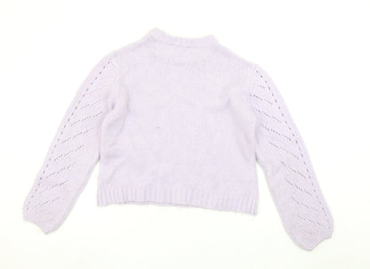 Womens UK Size 12 Bershka Purple Pullover Jumper