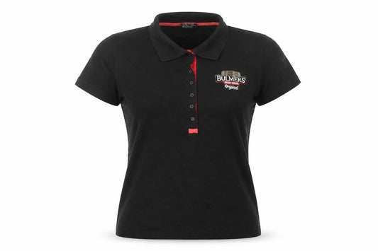 Womens UK Size M Bulmers Black Basic Polo