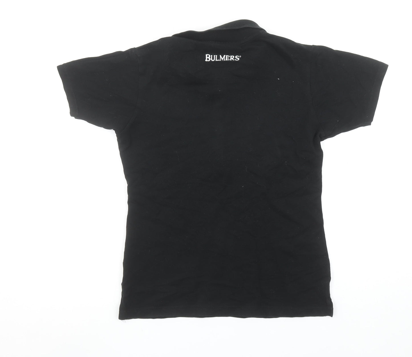 Womens UK Size M Bulmers Black Basic Polo