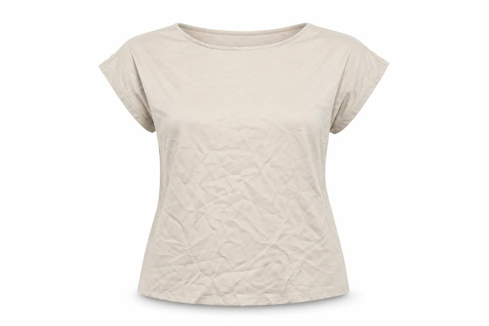Womens UK Size XS VERO MODA Beige Basic T-Shirt