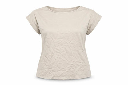 Womens UK Size XS VERO MODA Beige Basic T-Shirt