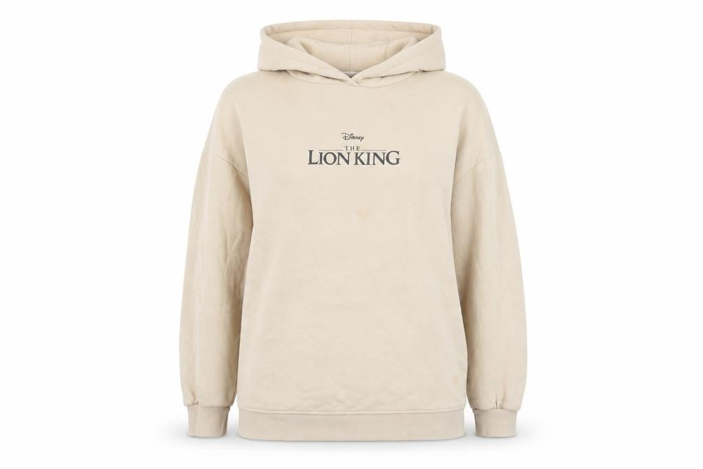 Womens UK Size S Disney Beige Pullover Hoodie