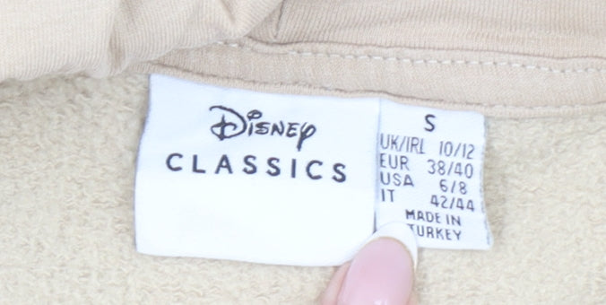Womens UK Size S Disney Beige Pullover Hoodie