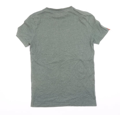 Superdry Men's Green XS Vintage Graphic Crew Neck Slim Fit T-Shirt