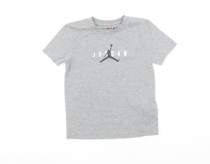 Boys UK Size 5-6 Years Jordan Grey Basic T-Shirt
