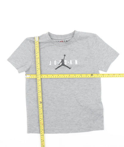 Boys UK Size 5-6 Years Jordan Grey Basic T-Shirt