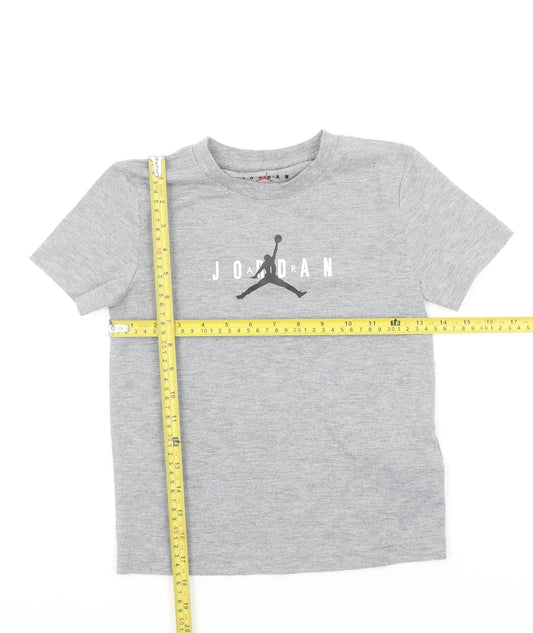 Boys UK Size 5-6 Years Jordan Grey Basic T-Shirt
