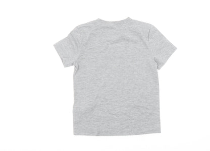 Boys UK Size 5-6 Years Jordan Grey Basic T-Shirt