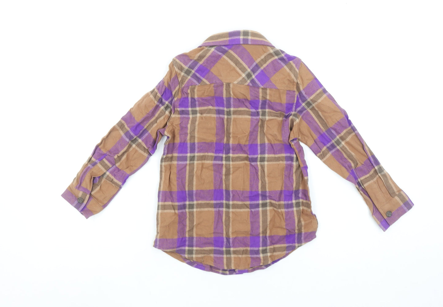 Boys UK Size 5 Years Cotton On Kids Brown Basic Button-Up