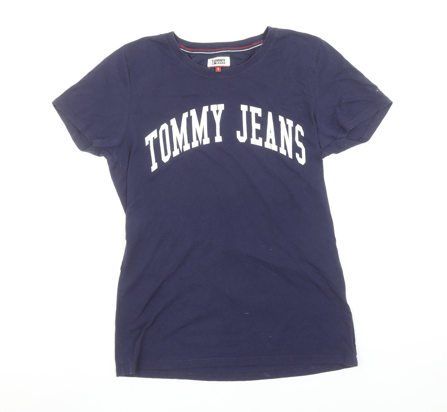 Womens UK Size S Tommy Jeans Blue Basic T-Shirt