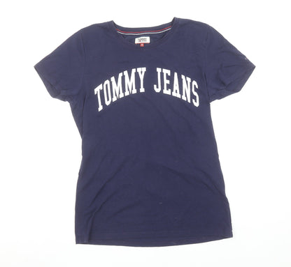 Womens UK Size S Tommy Jeans Blue Basic T-Shirt