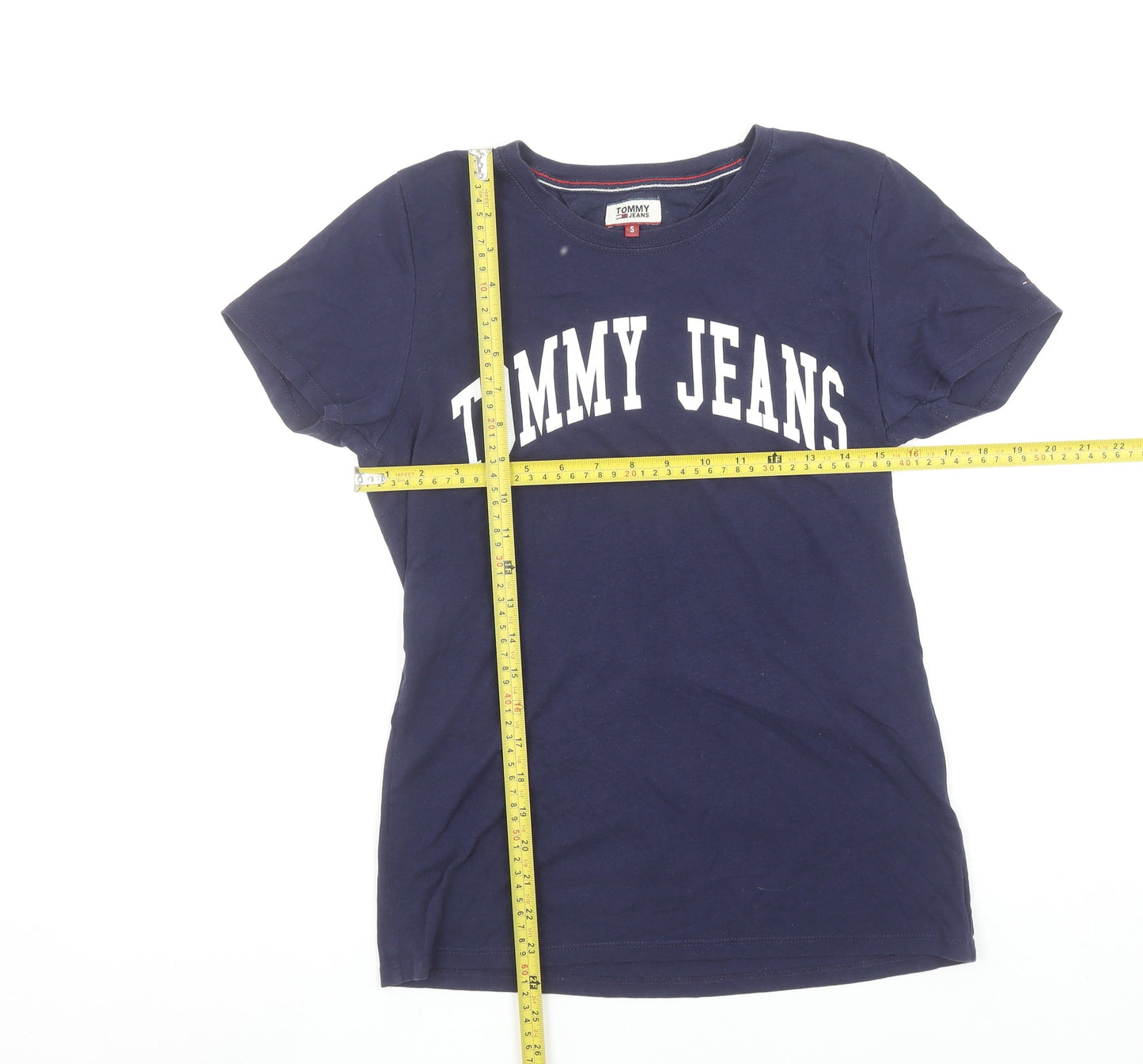 Womens UK Size S Tommy Jeans Blue Basic T-Shirt